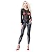 Produktbild HOTHYJ Frauen Einteiler Wetlook Leder Bodysuit Overall Trikot Body Catsuit mit Reißverschluss Große Größen Jumpsuit Obsessive Ganzkörperanzug Clubwear Ouvert Unterwäsche Nachtwäsch,Black,2XL