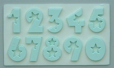Number Stars 18mm - Silicone Icing Moulds for Cake and Cupcake Decoration