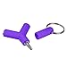 Price comparison product image TAOtTAO Audio Splitter Y Jack Male to 2 Female M/F 3.5mm Stereo Earphone Headphone (Purple)
