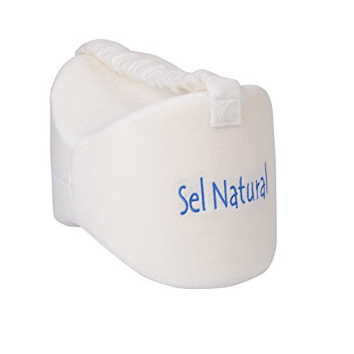 Sel Natural Orthopädisches Knie Kissen für Seitenschläfer, sorgt für Druckentlastung und ermöglicht eine ergonomische Schlafposition, in Cream – Gegen Gelenkschmerzen, Rückenschmerzen, Beinschmerzen (weiß) - 5