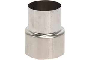 Lioaeust Conector de tubo reductor de tubo de acero inoxidable, adaptador de chimenea para conectar tubos de combustión de conversión, diámetro de 60 mm/50 mm de diámetro