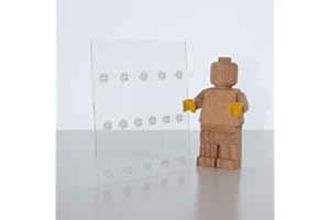 FIGUWORLD 16er Inlay für IKEA SANNAHED Rahmen 25 x 25 Designed für Lego® minifiguren Platz für 16 Figuren