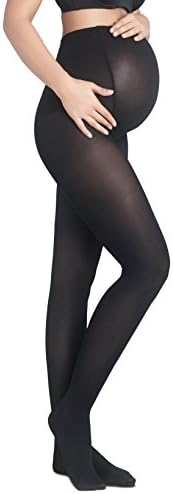 Maternity Tights - Women's Opaque Support Pantyhose for Pregnancy - Comfortable Soft Microfiber 80 Denier Hosiery (5 - XX-Large)
