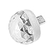 Produktbild KEKEKEDA USB Party Lights Mini Disco Ball LED Small Magic Ball Sound Control DJ Bühnenlicht bunt Strobe RGB Lampe, White Bulb, for iOS