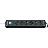 Brennenstuhl 154785 - Regleta (6 tomas, 3 m) color negro