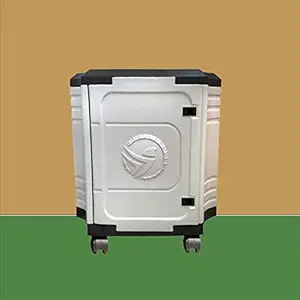 Urban Choice Single Inverter Battery Trolley with Door Facility & 5 Wheels GreyWhite