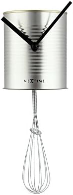 NexTime Chef Wall Clock - 32 X 11 Diameter - Tin - Silver