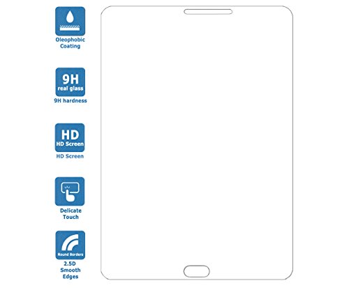 PREMYO Samsung Galaxy Tab S2 8.0 Panzerglas. Galaxy Tab S2 8.0 LTE Schutzfolie mit Härtegrad 9H und abgerundeten Ecken 2,5D. Tab S2 8.0 Schutzglas - 2