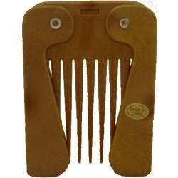 Wooden Effect Comby Afro Comb with Folding Handle