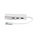 Produktbild 3 Ports USB 3.0 HUB 10/100/1000 Network Card USB C HUB Gigabit Ethernet Rj45 Lan Adapter For MacBook ChromeBook(Silver)