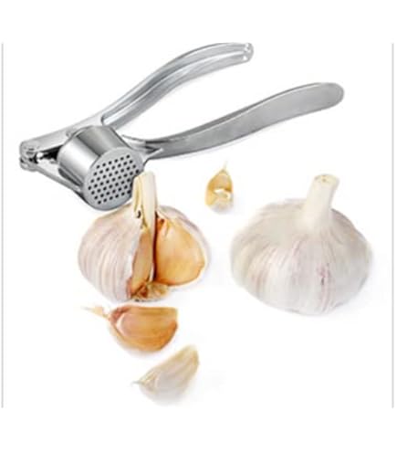 Schiaccia Aglio In Acciaio Inox - Spremiaglio Manuale | Per Aglio E Zenzero | Facile Da Pulire - Foto 7