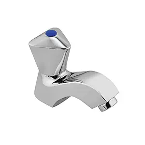 Essco Jaquar TQT-507 Brass Washbasin/Bathroom Tap Pillar Cock with Aerator (Chrome)