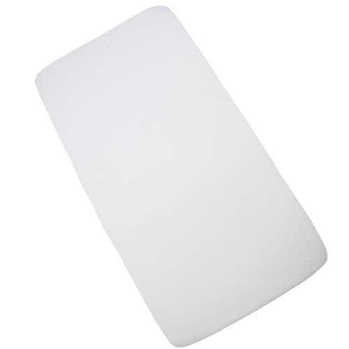 BabyPrem Single Fitted Cotton Travel Cot Sheet 95 x 65cm WHITE