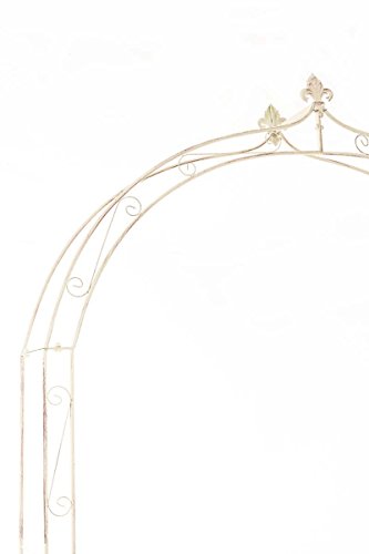 CLP Metall-Rosenbogen ANNA, Eisen pulverbeschichtet, Höhe 246 cm, Maße ca. 140 x 25 cm antik-creme - 3