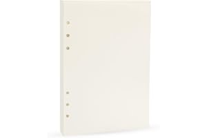 Harphia Planner A5 - Inserti per raccoglitori a 6 anelli, carta bianca, 100 g/m², per Filofax (5,59 x 8,27'')