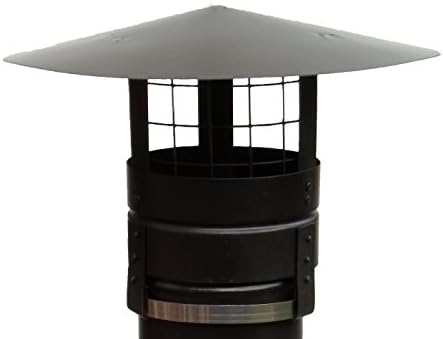 CHIMNEY CAP,,CHIMNEY COWL WITH SECURING STRAP AND BIRD GUARD TO FIT 5''/125MM FLUE PIPE/STOVE PIPE