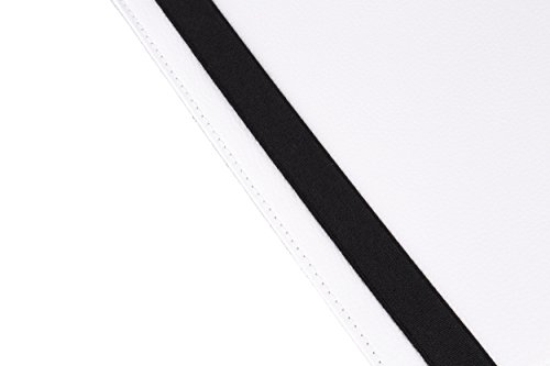 WEIß iPad AIR 2 ( 6 ) 360 Grad rotierende Ledertasche Smart Case Hülle für das neue Apple iPad AIR 2 ( 6 ) mit Retina Display voll kompatibel mit der Sleep-Funktion + Displayschutzfolie + kapazitiver Stift - 8