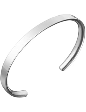 treasurebay Sterling Silber Armreif Armband aus massivem 925Sterling Silber Unisex