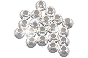 BEADS JAR Round 2.5mm Sterling Silver 925 Shiny Spacer Beads PK20