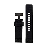 Diesel Uhrband Wechselarmband LB-DZ1793 Ersatzband DZ1793 Uhrenarmband Leder 24 mm Schwarz