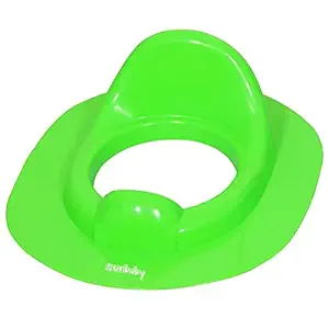 Sunbaby Poo_time Baby Potty Training Seat for Kids/Toddler/Babies/Infant, Portable Travel Potty, Can Be Fixed On Adult Potty Seat for Training, Kids Toilet Seat, 12-36 Months Boys/Girls(Green)