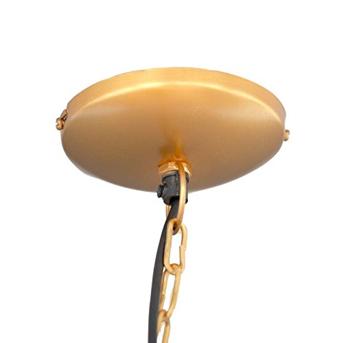 Emporio Arts EMPORIO Marokkanische Lampen, handgemachter Designer Marrakesch Aufhängen Eisen Lampe Reifen in Form Reis Ätzen, Eisen, Golden, E27, 40 Watt - 4