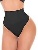 NINGMI Femmes Culotte Sculptante Gainante Ventre Plat Amincissante Thongs Underwear Minceur Slim String, Noir, M