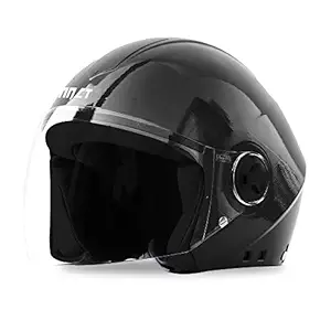 GoMechanic- Instinct Series- Delta, Open Face Helmet with Clear Visor Motorbike Helmet, Lightweight ABS Helmet for Women- (Medium-580MM)