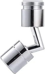 Snevad 720 Degree Large Angle Swivel Filter Faucet Splash Prevention Filter Universal Faucet Aerator with 4 Layer Mesh Filter Wasserhahn