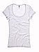 Produktbild Bella - Margot - leichtes T-Shirt mit tiefem Ausschnitt / White, M M,White