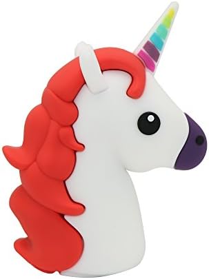 DBigness 3350mAh Lightweight Mini Rose Unicorn Cute Funny Cartoon Gift PVC External Battery Portable Charger Backup Pack Power Bank for iPhone X 8 8Plus 7 7 Plus 6S Plus and Samsung Android Phones