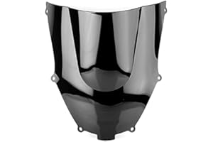 JANESHOP Pare-Brise de Pare-Brise de déflecteurs de Vent de Double Bulle de Moto pour Kawasaki Ninja ZX9R 2000 2001 2002 2003 2004 2005 (Noir)