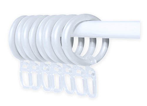 Gardinenringe Ösen weiss 10 Stück Vorhangstangen 28 mm Gleiter mit Faltenleghaken