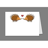 Tischkarte mit Igeln, Platzkarte, Namenskarte, Hochzeit, Verlobung