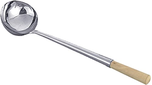JADE TEMPLE 17280 Schöpfkelle für Wok, rund, Edelstahl, silber, 50 x 33.5 x 37.5 cm