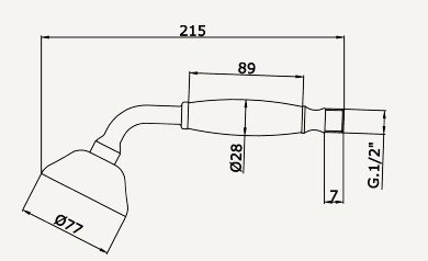 Massive Messing Metall Nostalgie Handbrause Brausekopf Chrom - 2