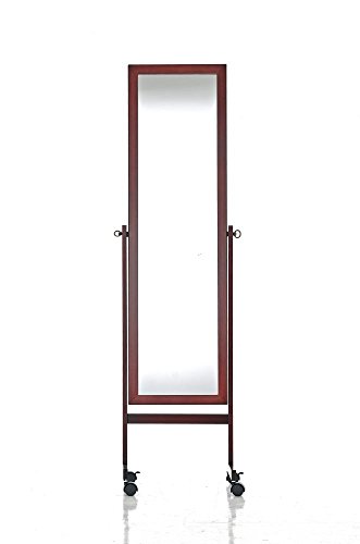 CLP Holz-Standspiegel YOLANDA mit Rollen, 150 x 45 cm cherry - 6