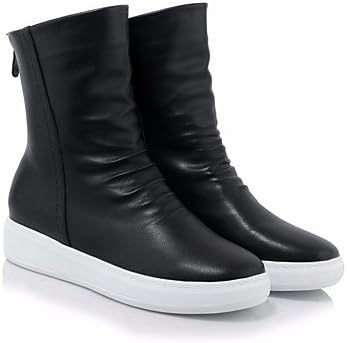 Women's Boots Winter Mary Jane PU Casual Wedge Heel Feather,Black,US6 / EU36 / UK4 / CN36