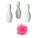 Produktbild Iwako Puzzle Radiergummi zum Sammeln Bowling Kugel 3 Bowling Kegel Pins und Sticker pink