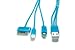 Produktbild USB 4in1 Adapterkabel für alle neuen Smartphones und Tablet PCs (alle IPhone, Samsung, Sony, LG, HTC, Blackberry, Nokia)