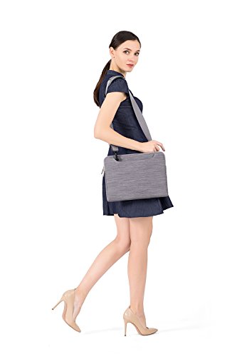 MOSISO Laptop Aktentasche Denim-Stoff f  r 12 9 Zoll iPad Pro  13-13 3 Zoll MacBooks  Laptops Farbe  Grau 