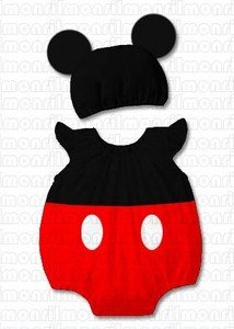 Mickey Mouse - Tigger - Buzz - Minnie - Donald Duck - Winnie The Poo - Woody - Jessica - Baby Romper Fancy Dress Sleepsuit. Ages 6/12, 12/18, 18/24mths (18/24 months, A - Mickey Mouse Red & Black)