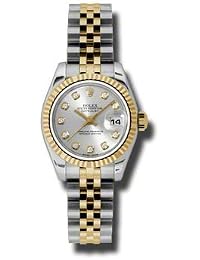 Rolex 18K yellow gold fluted bezel Day Just Ladies Watch