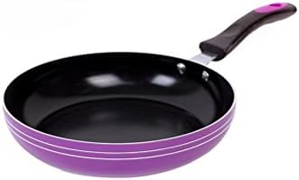 NN Color Non-Stick Frying Pan Aluminum Flat-Bottomed Micro-Smoke Pan Steak Egg Frying Pan , Purple , 26,purple,26