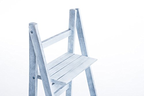 CLP Leiterregal, Treppenregal YANA, 3 Böden, dekoratives Holz-Regal ca. 110 x 40 x 40 cm grau - 6