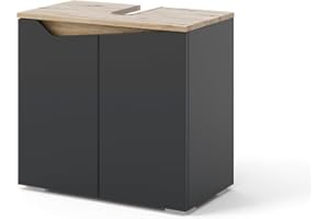 ‎VICCO Vicco Waschbeckenunterschrank Anthrazit Marelle 60x58x35 cm - Der Unterschrank für das Badezimmer, Grifflose Fronten für eine Moderne Optik