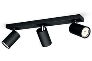‎PHILIPS LIGHTING Philips myLiving Kosipo 3-er Deckenspots (3 x 5,5 W), elegante Deckenleuchte mit 3 flexiblen Spots, GU10 Leuchte ohne Leuchtmittel, schwarz