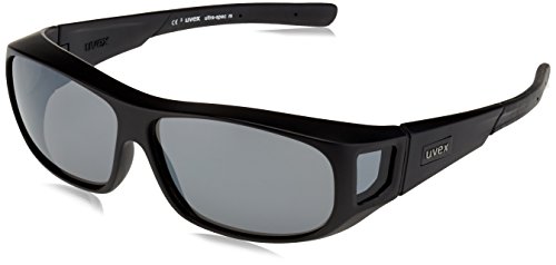 UVEX Sportsonnenbrille Ultra-Spec M, Black Mat/Lens Litemirror Silver, One Size, 5305022116