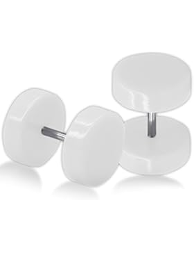 SoulCats® 1 Paar Fakeplugs Fakeplug Fake Plug Ohrringe Ohrstecker neon rot blau grün