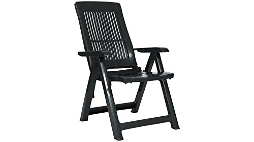 BEST Gartenmöbelset Kansas, 13-tgl., 6 Klappsessel, Tisch 145×95 cm, Kunststoff, grün grün - 7